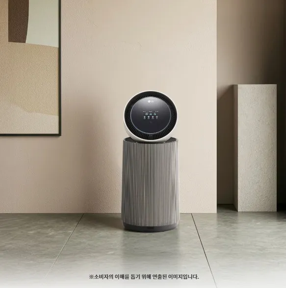 LG 퓨리케어 AI 오브제컬렉션 360˚ 공기청정기 M5 + 무빙휠 세트 20평형