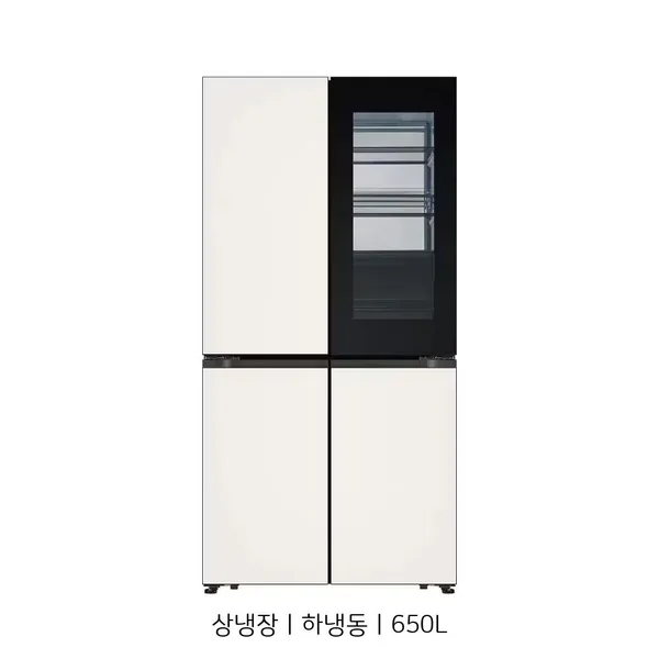 LG 디오스 AI 오브제컬렉션 냉장고 Fit & Max 노크온 650L